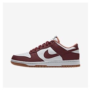 Nike Dunk Low Maroon and White Sneakers